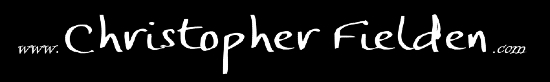 Christopher Fielden URL logo white on black